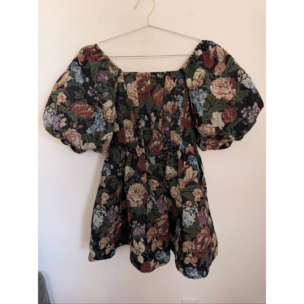 BÖHME LaRuth Floral Mini Bohemian Bodice Fit & Flare Dress Sz XS NWT